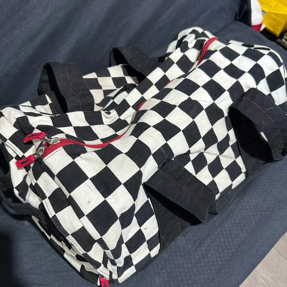 Vans Black and White Checkerboard Duffel Bag